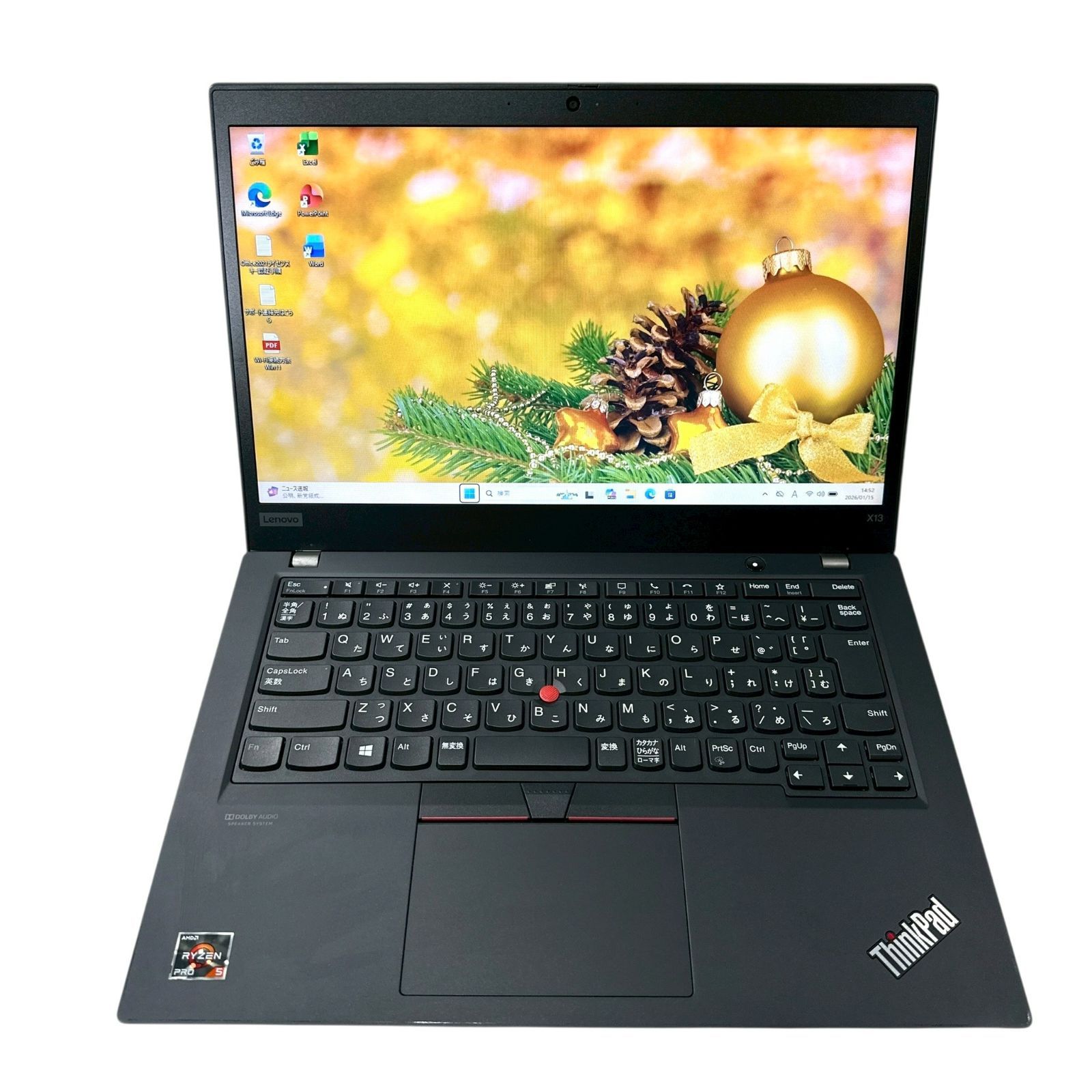 美品 Lenovo ThinkPad X13 ノートパソコン Ryzen5 PRO 4650U メモリ
