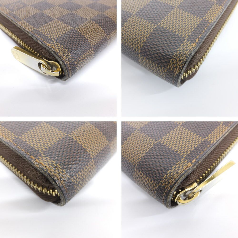 天白】ルイヴィトン ジッピーウォレット N60015 長財布 ダミエ エベヌ