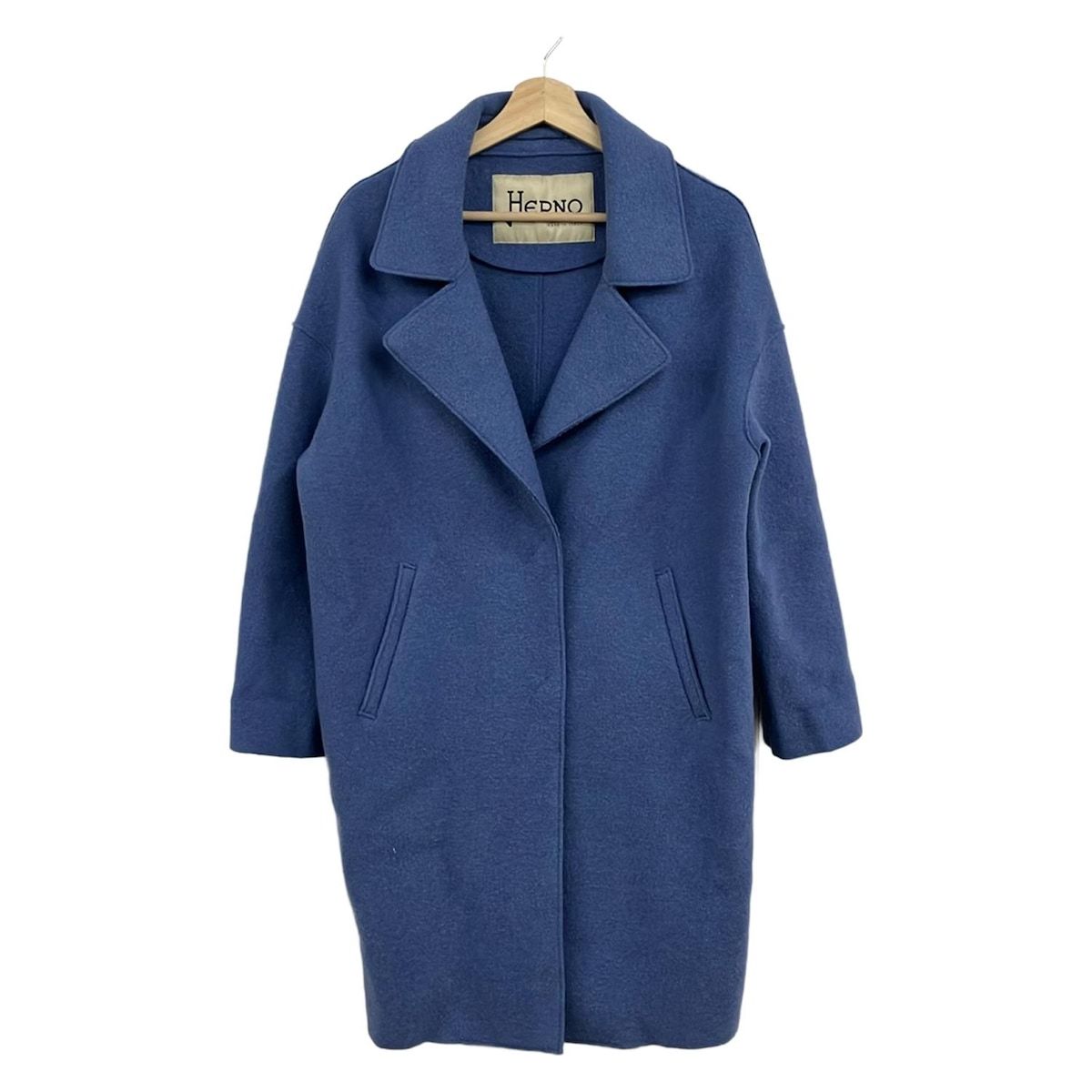 Herno ウールコート 青 HERNO(ヘルノ) コート サイズ38 S レディース - ブルーグレー 長袖/冬