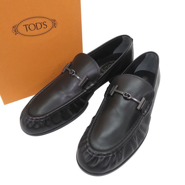 未使用 メンズ8.5】TOD'S トッズ T RING GOMMA レザー ビット