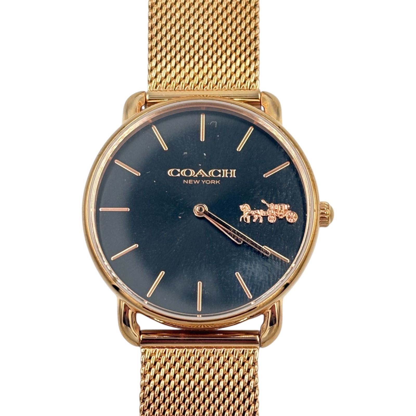 ◾️COACH コーチ レディース腕時計 メッシュベルト ゴールド×ブラック