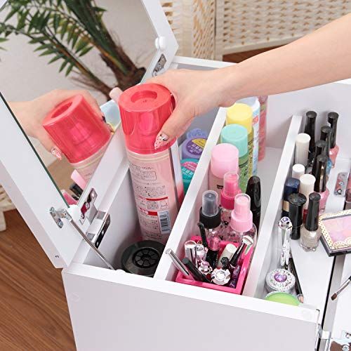  不二貿易 ドレッサー 化粧台 幅45 奥行31 高さ53 cm ホワイト キャスター付き 2 Way サイドテーブル 組立商品 フィーゴ 47808 e 17023 96 その他 キッチン 食器