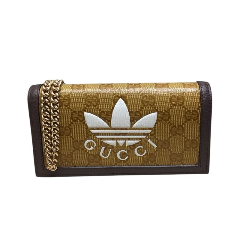グッチ GUCCI GGクリスタル チェーンウォレット adidasコラボ 621892