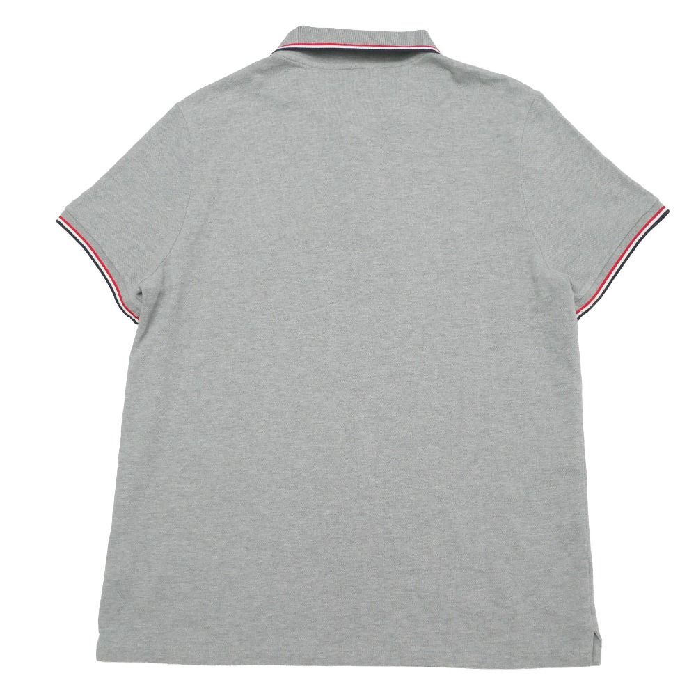 値下げしました！極美品 ！MONCLER 半袖ポロ 鹿の子 XLネックロゴ MONCLER モンクレール ポロシャツ サイズXL ロゴ 半袖 鹿の子 ブランド