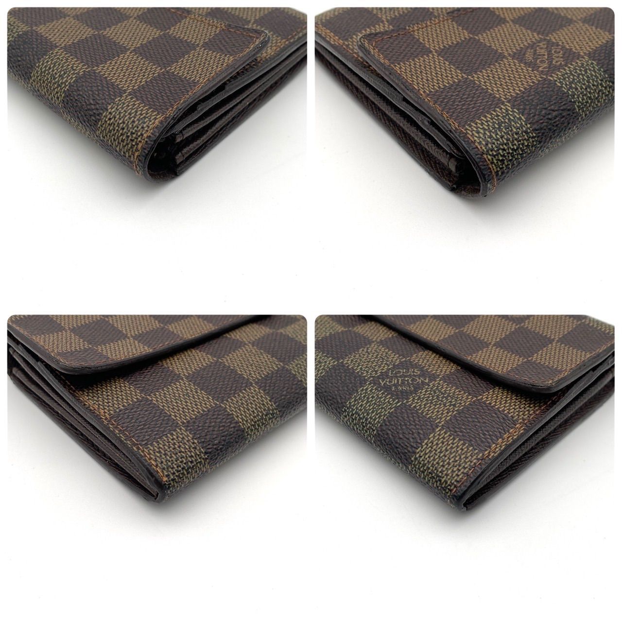 ルイヴィトン ダミエ ポルトフォイユ サラ 二つ折り財布 ブラウン