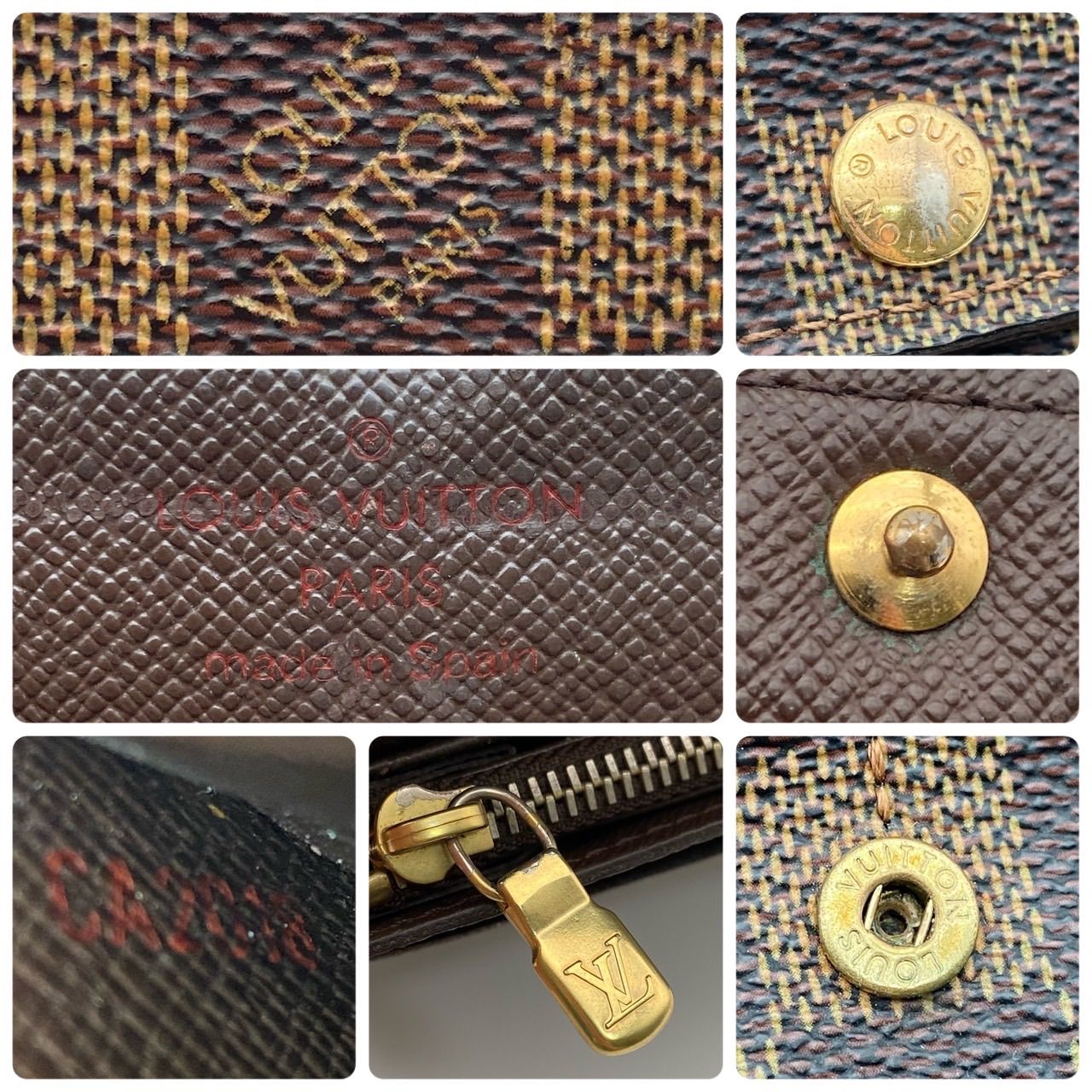 ルイヴィトン ダミエ ポルトフォイユ サラ 二つ折り財布 ブラウン