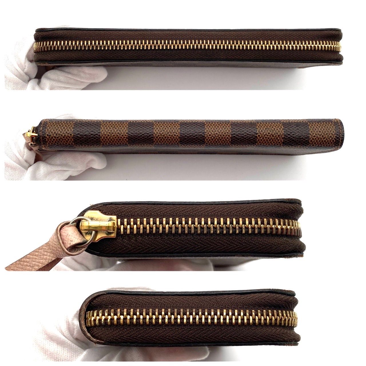 ルイヴィトン ダミエ ポルトフォイユ クレマンス 長財布 ローズバラ