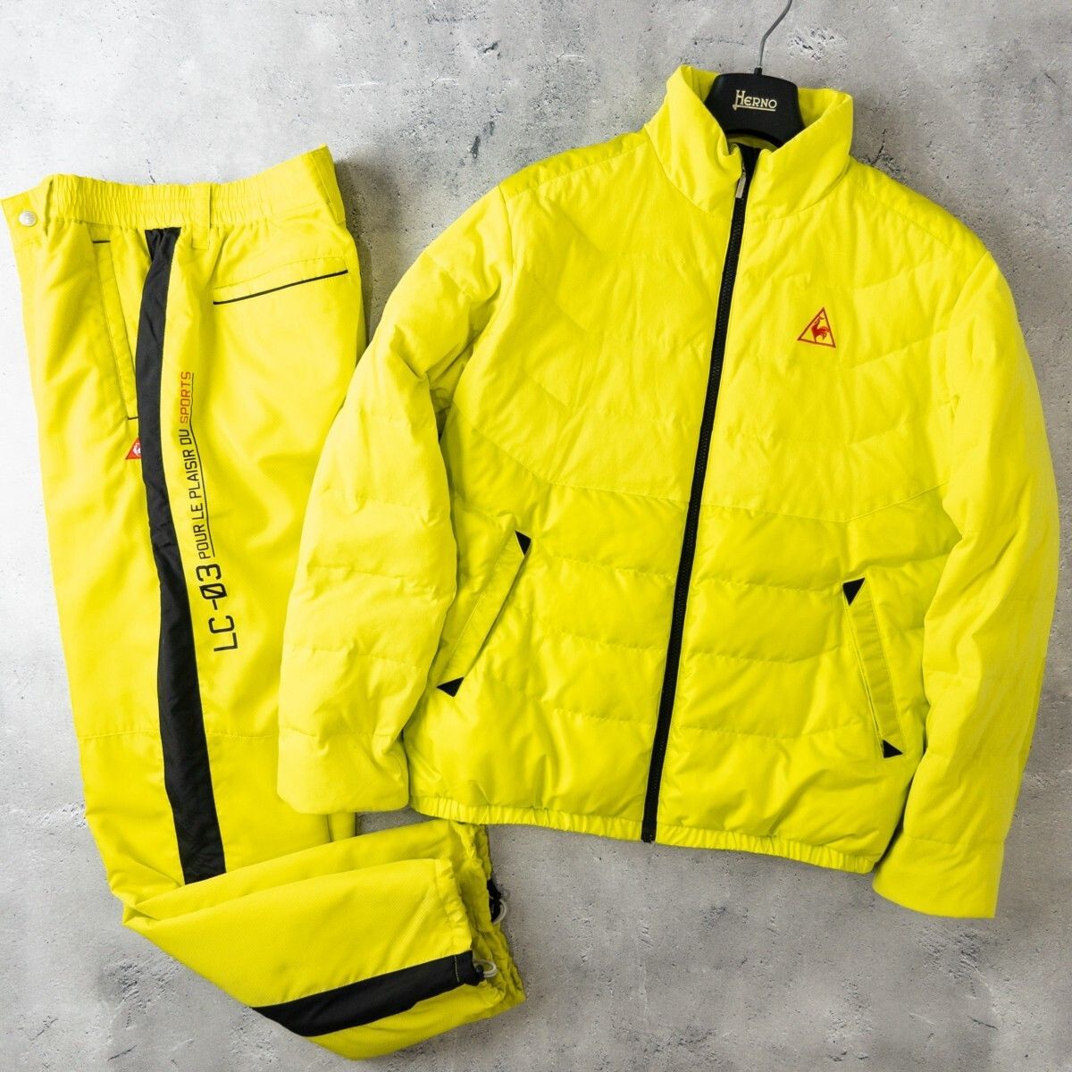 【美品】lecoqsportif ルコックゴルフ ダウン フェザー セットアップ 美品 le coq sportif GOLF ルコック スポルティフ ゴルフ ダウン