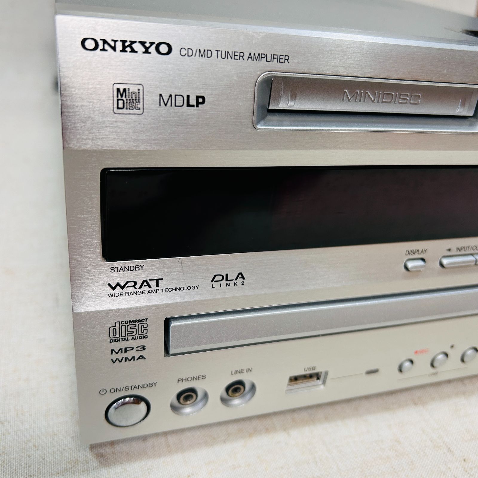 現状ジャンク品】ONKYO オンキョー CD/MD/USBレシーバー チューナー