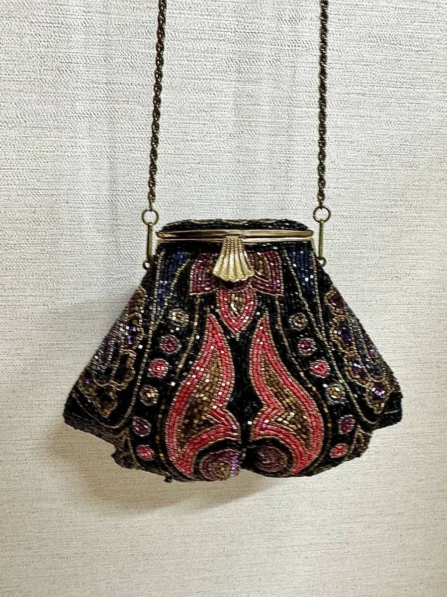 ヴィンテージ ビーズ クラッチバッグ クロスバック - メルカリ