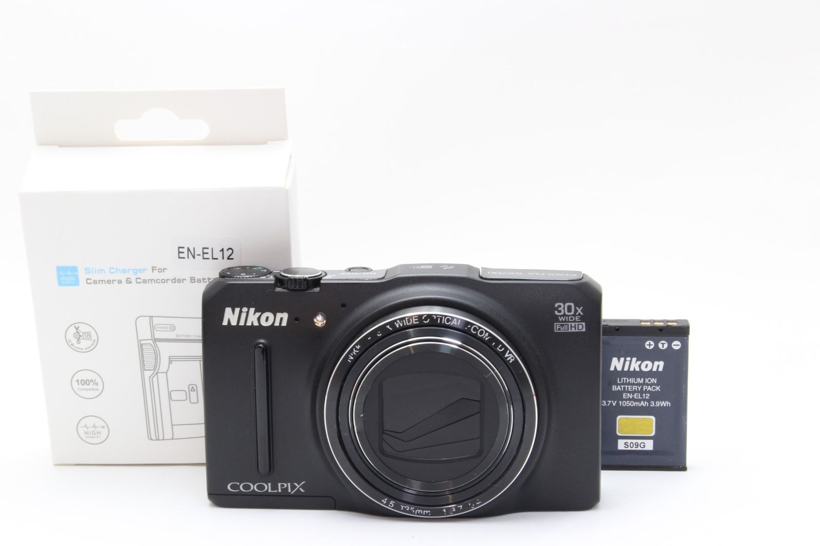 C (実用品) Nikon ニコン COOLPIX S9700 ブラック 初期不良返品無料 3