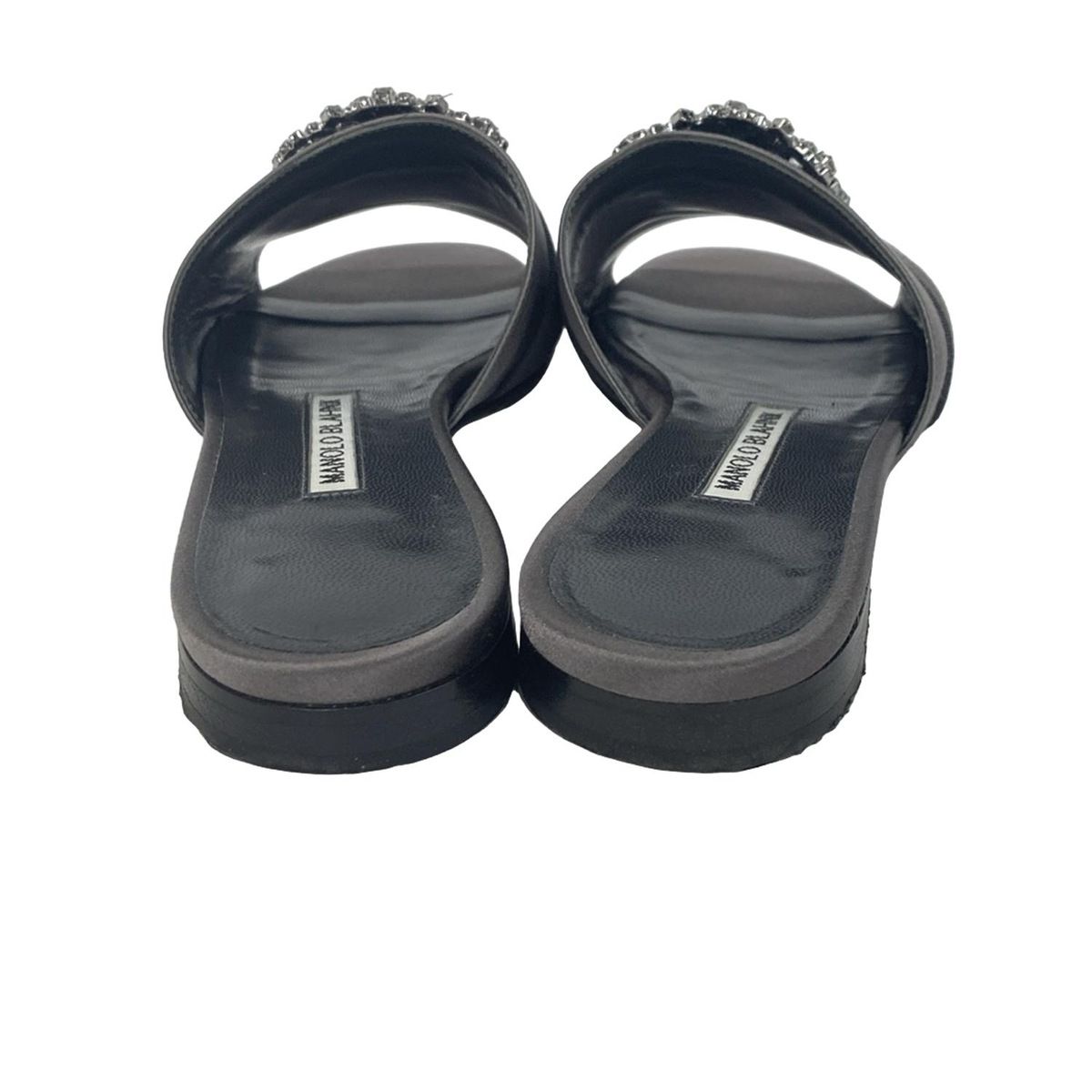 MANOLO BLAHNIK(マノロブラニク) サンダル 37 1/2 レディース - グレー