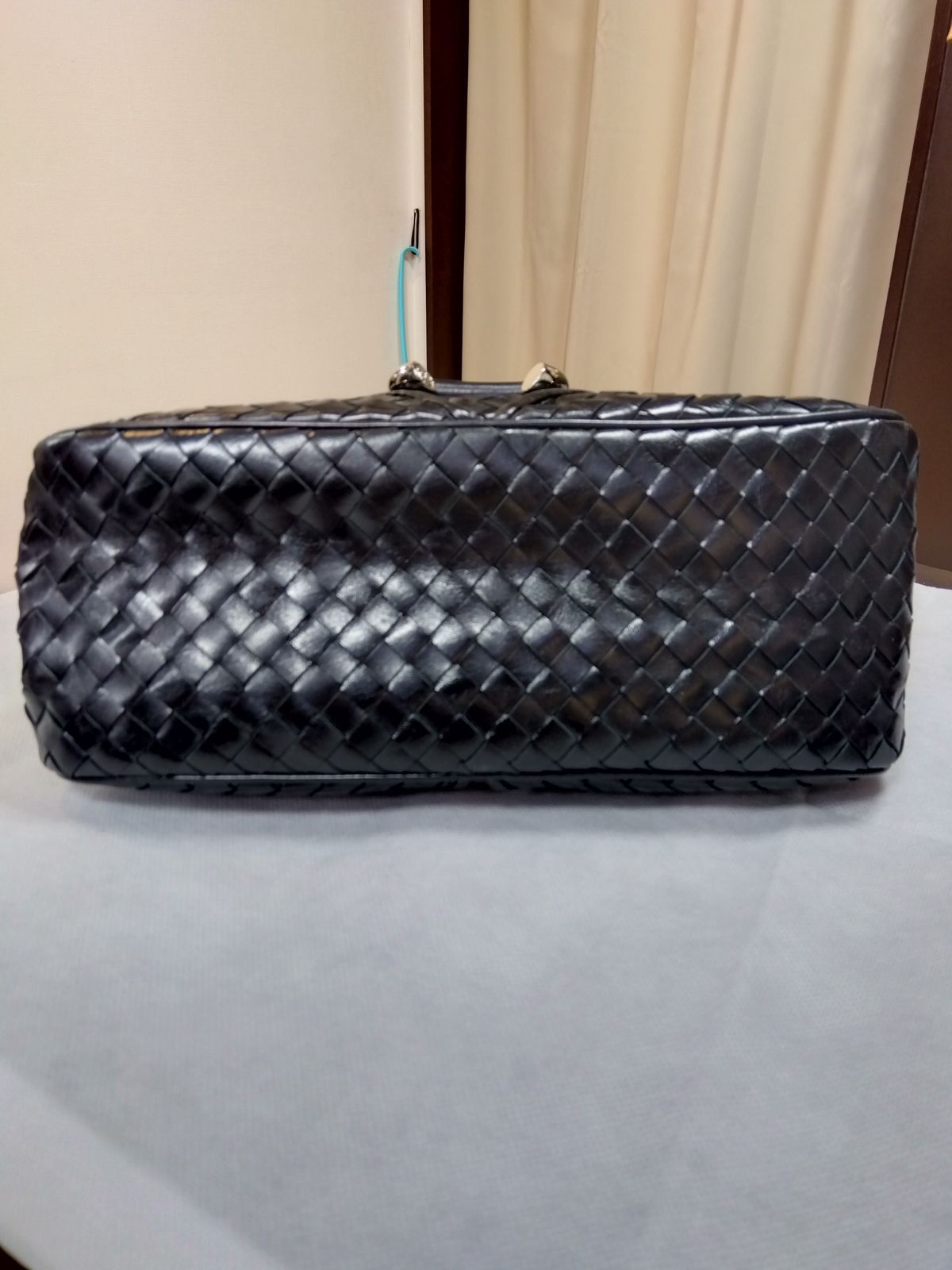 M20 FRANCESCO BIASIA フランチェスコビアジア バッグ 黒 革 編み込み