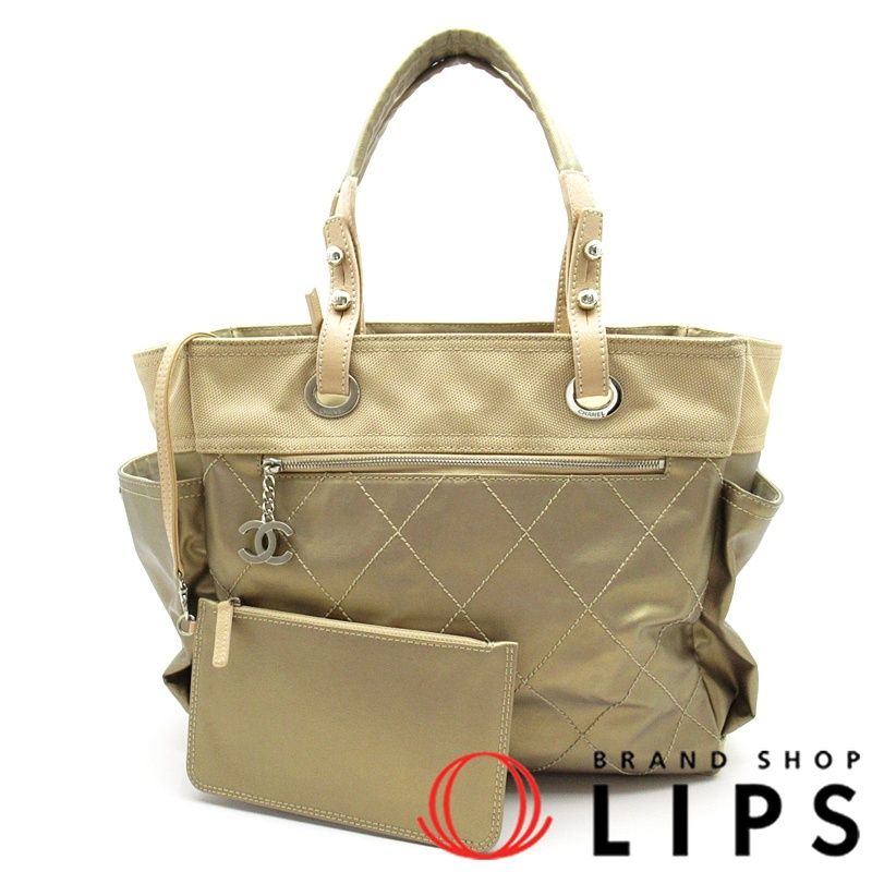 シャネル パリビアリッツトートGM A34210 コーティングキャンバス