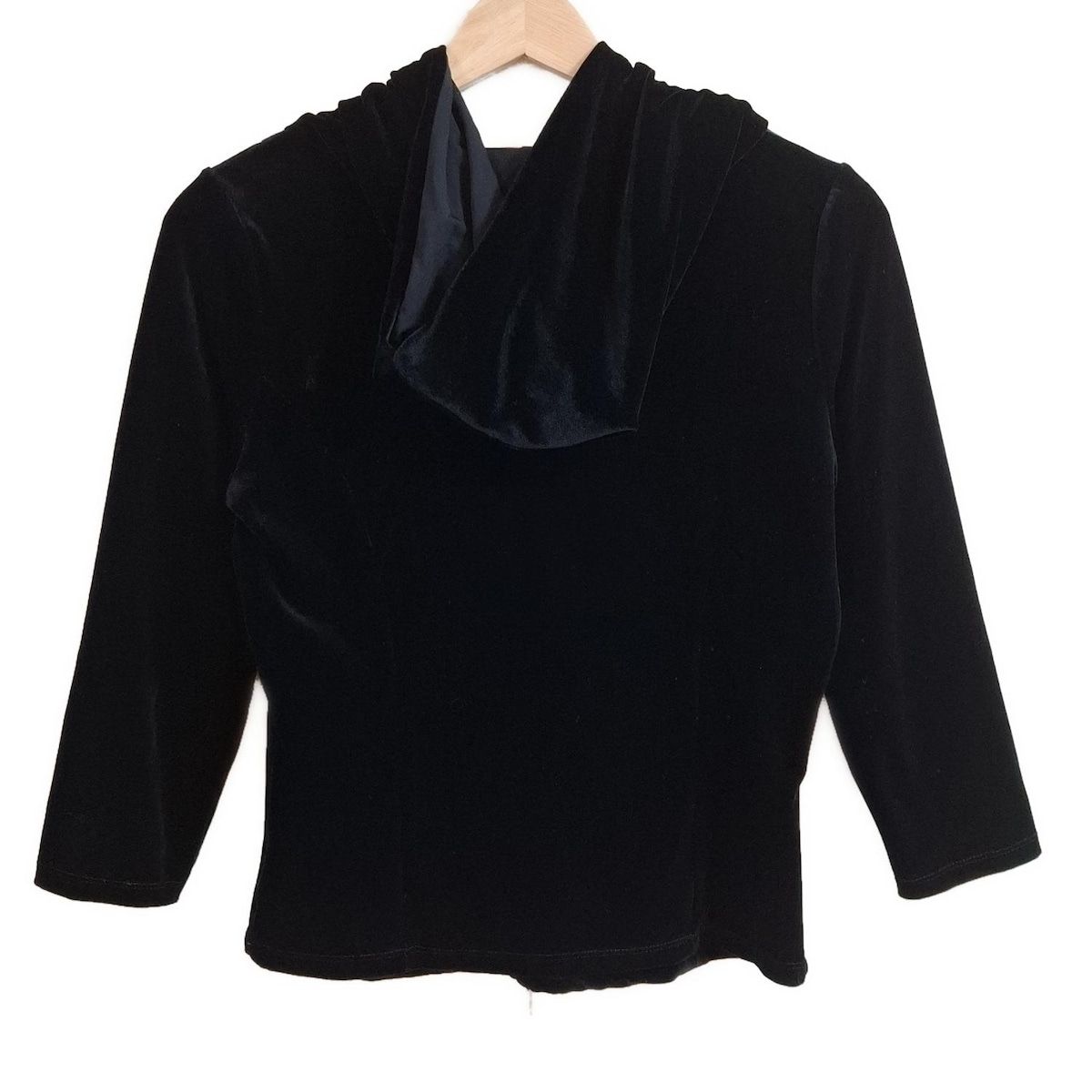 極美品✨FOXEY NEW YORK ベロア パーカー ロゴプレート 黒 38 2026年
