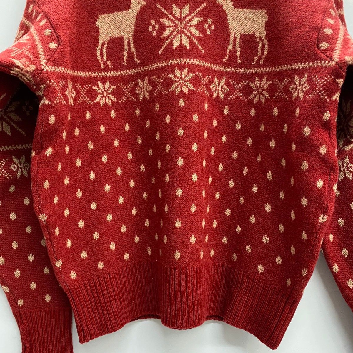 ダブルアールエル RRL 90's ノルディック柄 三ツ星 セーター レッド M