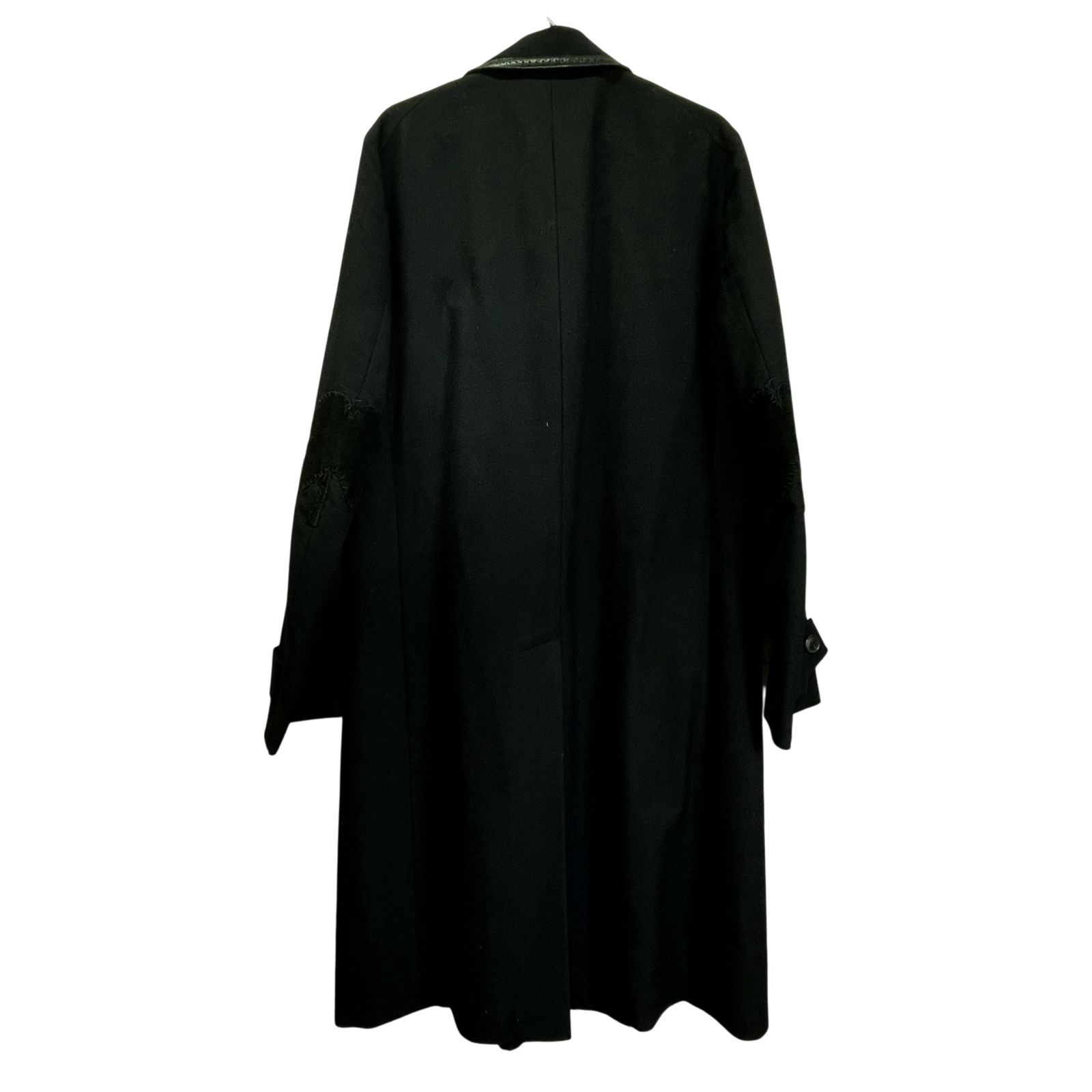 NUMBER (N)INE ナンバーナイン ウール×レザー ロングコート シルク