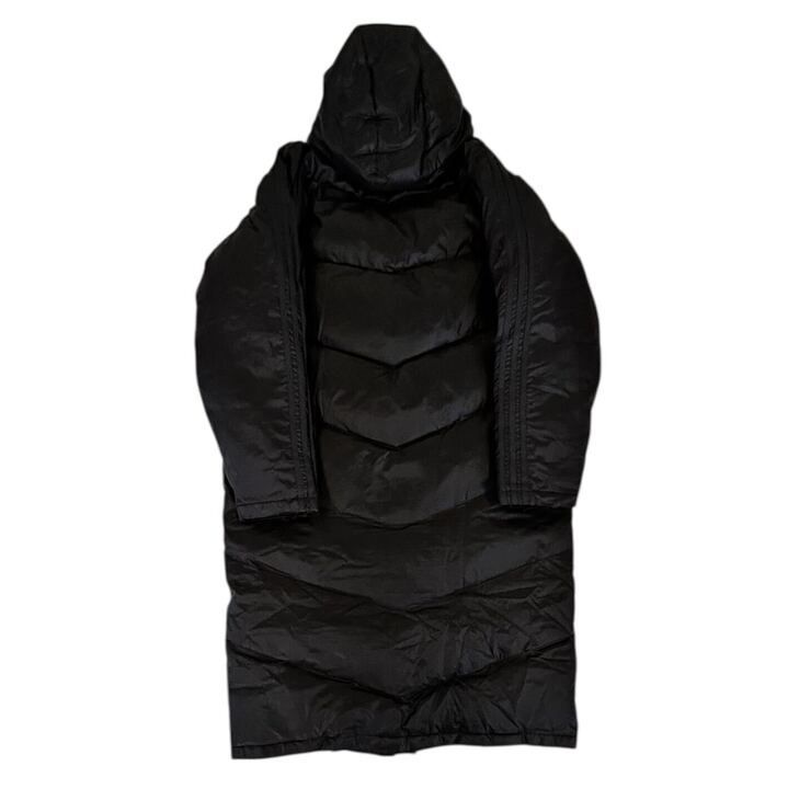 🔳adidas ベンチコート ロングダウン ブラック XO フード付き - メルカリ