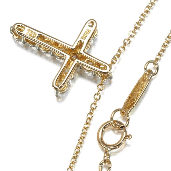 ティファニー ネックレス ダイヤ ダイヤモンド スモールクロス 11P