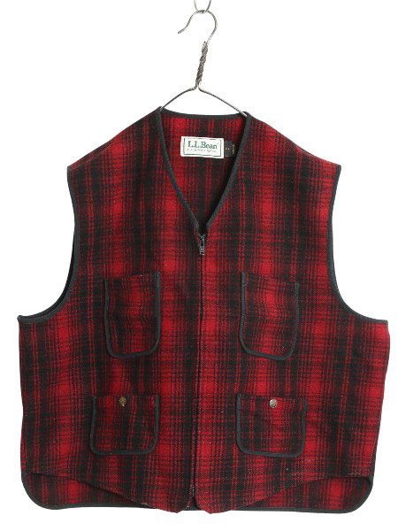 激レアサイズ！USA製 80s エルエルビーン オンブレ チェックベスト XL