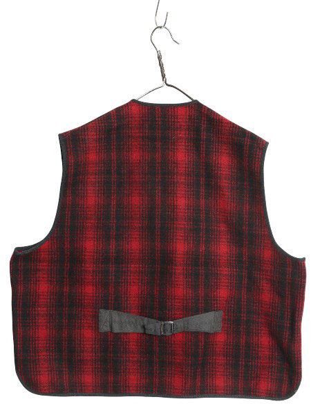 80s USA製 エルエルビーン フルジップ ウール ベスト メンズ XL