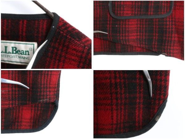 激レアサイズ！USA製 80s エルエルビーン オンブレ チェックベスト XL