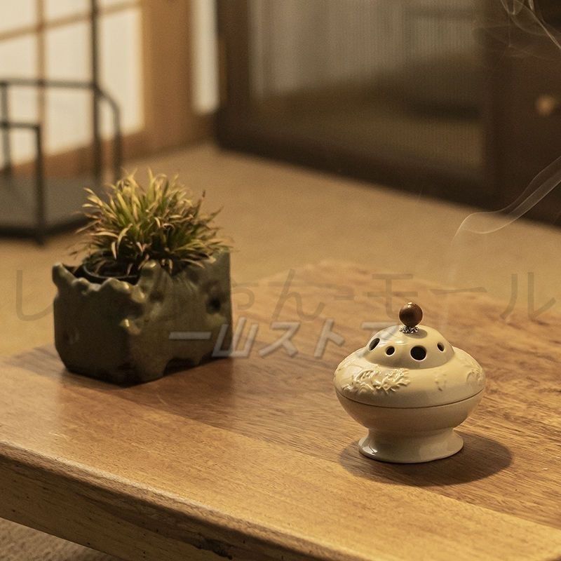 新品・未使用】 喜香篆新品梅蘭竹菊四君子盤香炉家庭用高級禅意薫香炉