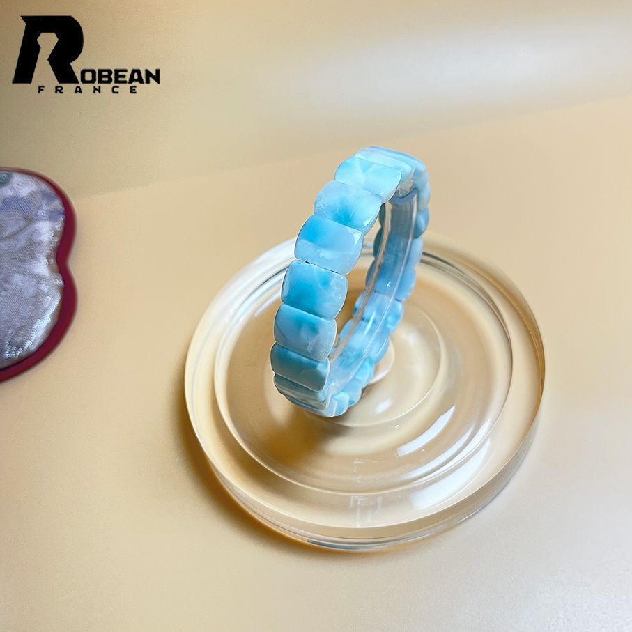 限定一点】EU製☆ROBEAN・ドミニカ共和国産のラリマーバングル