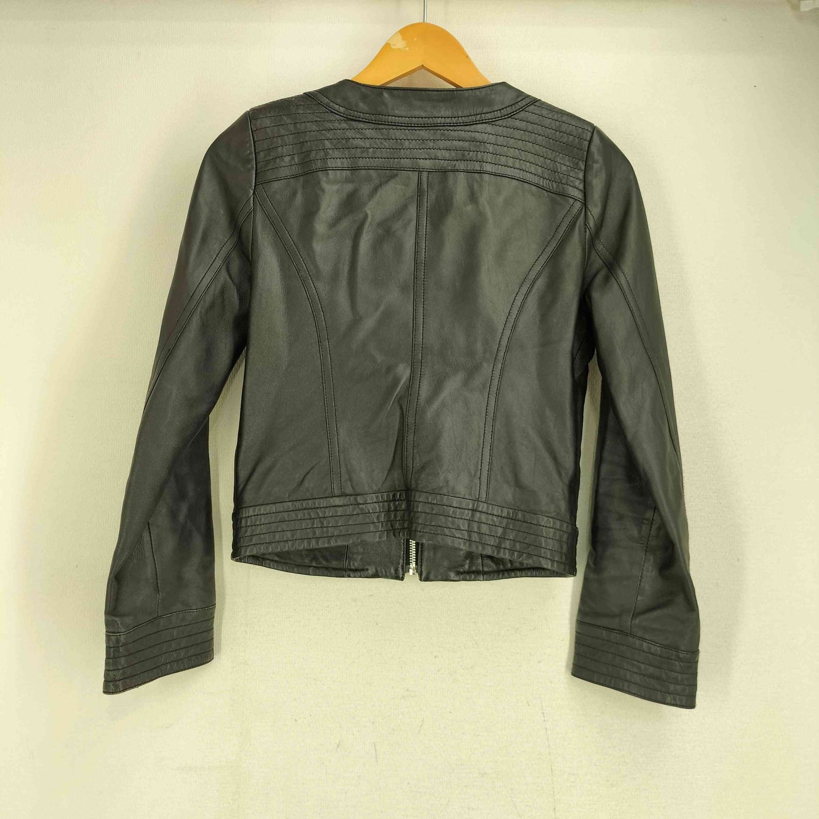 ビアッジョブルー Viaggio Blu 羊革 ノーカラー ライダーズジャケット