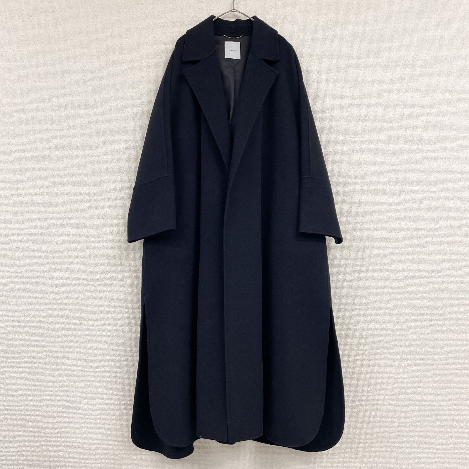 ebure エブール ロングコート ウール バックベルト 38 ebure｜エブールのロングコート（コート）通販｜ELLE SHOP (エル
