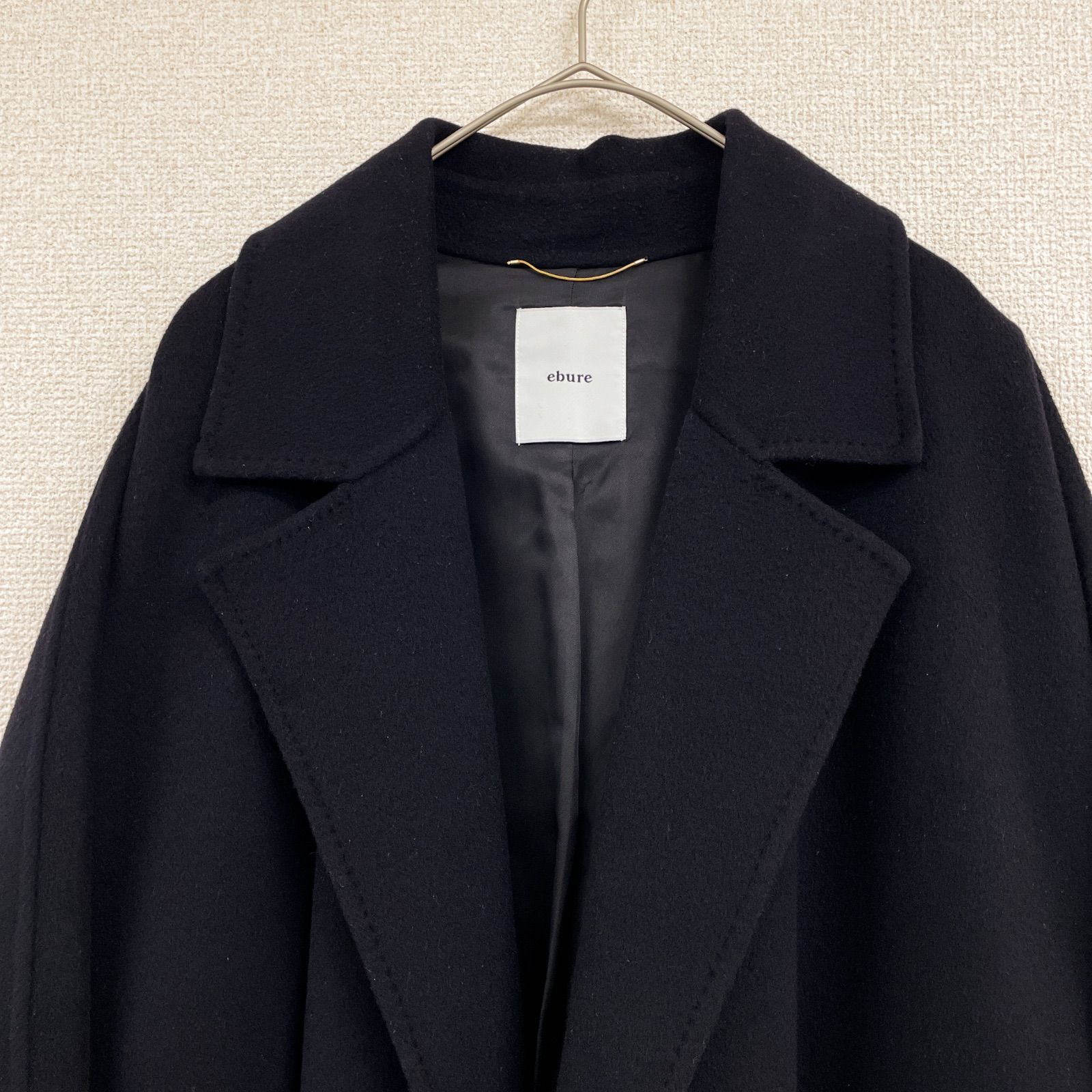 ebure エブール ロングコート オーバーサイズ ダブルフェイス サイド