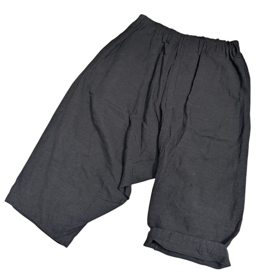 A15315 美品 イッセイミヤケ　変形リネンラップサルエルパンツ　紺3 ISSEY MIYAKE MEN イッセイミヤケ メン リネン サルエルパンツ 麻