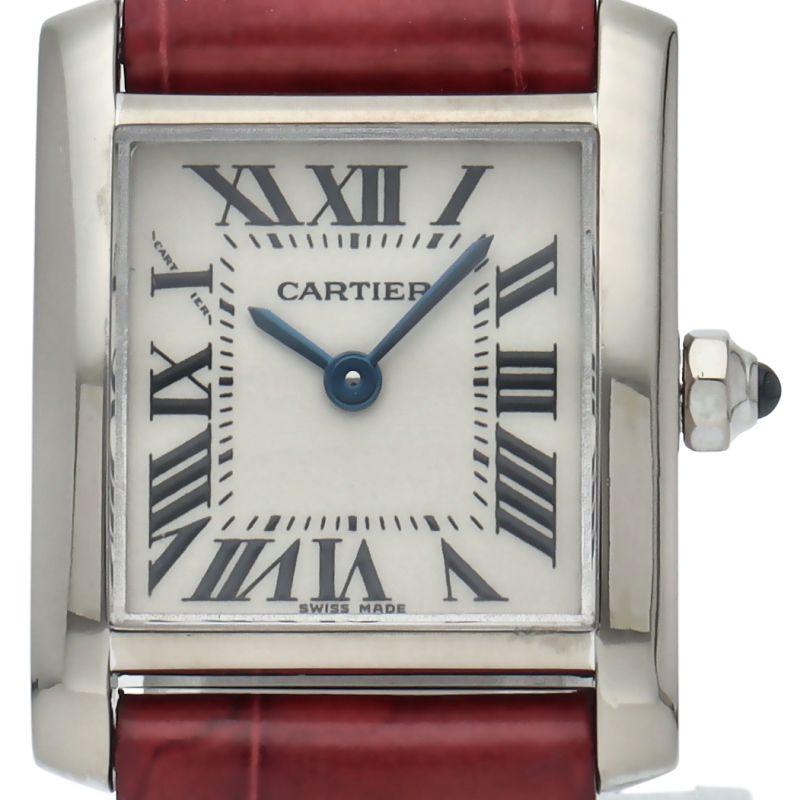 カルティエ タンクフランセーズSM ウォッチ Dバックル W50012S3 箱