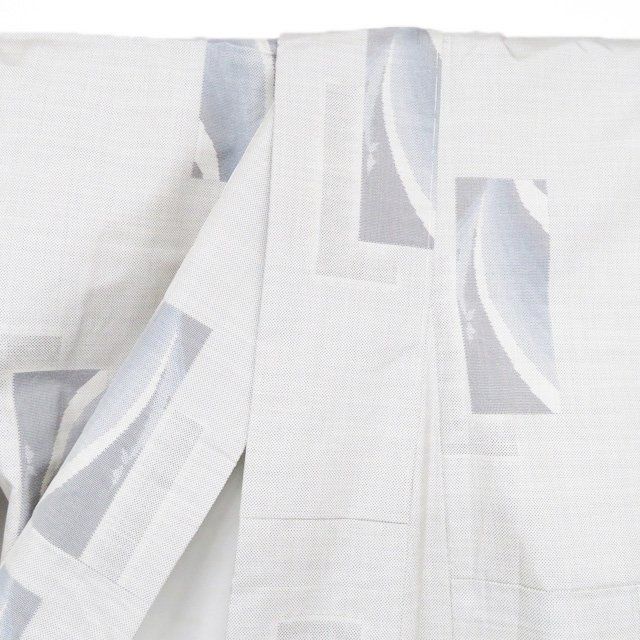 特選 本場 大島紬 白大島 着物 中古 正絹 袷 ラベル付き 作家物 オフ