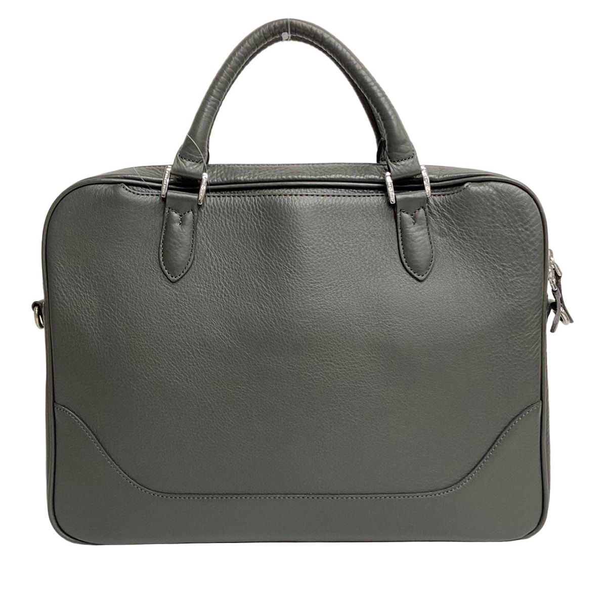 pelle morbida(ペッレモルビダ) ビジネスバッグ - グレー 本体ロック