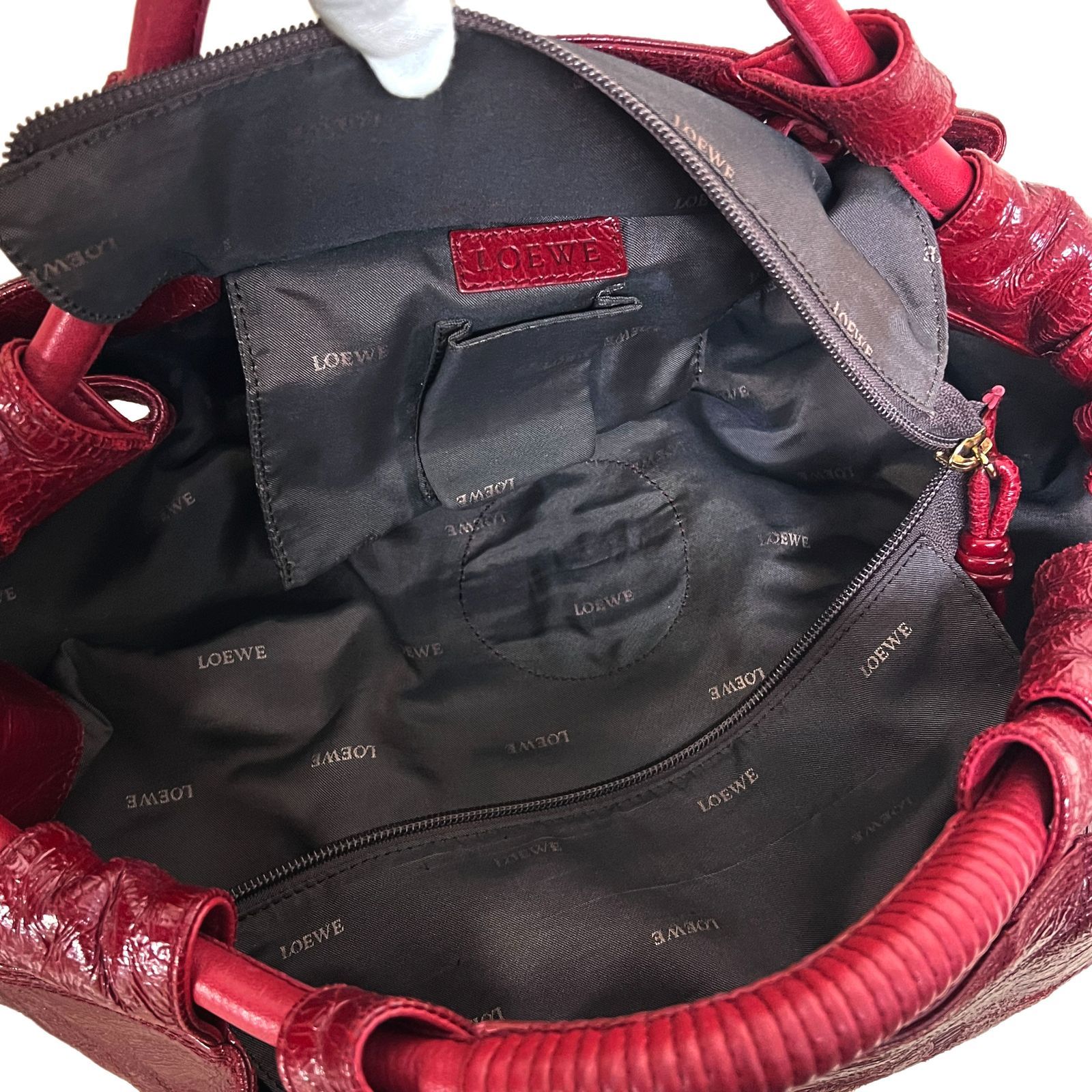 LOEWE ロエベ バッグ ナッパアイレ ハンド アナグラム ロゴ ボルドー