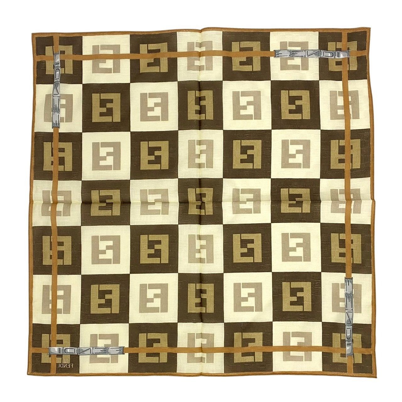 FENDIハンカチズッカ柄ホワイトベージュ&ピンク&水色三枚セット FENDIハンカチズッカ柄ホワイトベージュ&ピンク&水色三枚セット FENDI