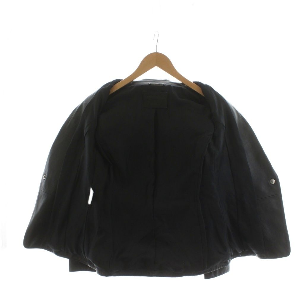 極美品【最高級黒タグ】ジョルジオアルマーニ ラムレザージャケット M 黒 シルク 美品✨☆ジョルジオアルマーニ☆ライダースジャケット☆ラムレザー 美