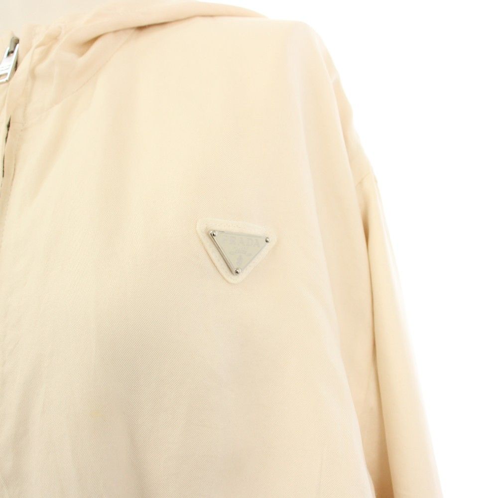 プラダ PRADA 22年製 ジップアップパーカー 長袖 シルク