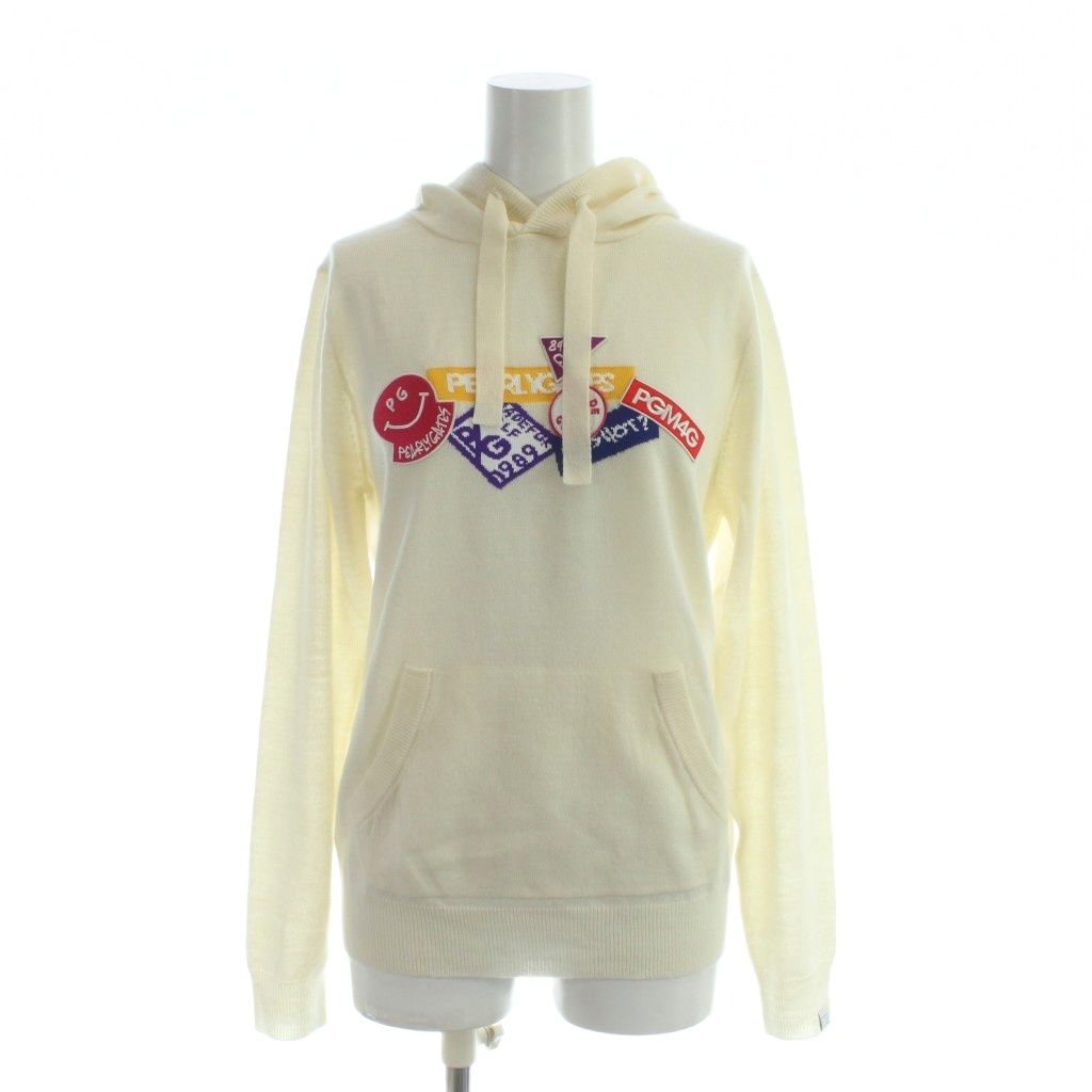 パーリーゲイツ♡ニットパーカー♡ホワイト♡S パーリーゲイツ PEARLY GATES ニットパーカー ウール 1 白 ホワイト