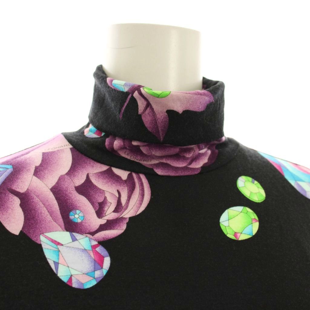 レオナールスポーツ LEONARD SPORT カットソー 長袖 38 黒 マルチ