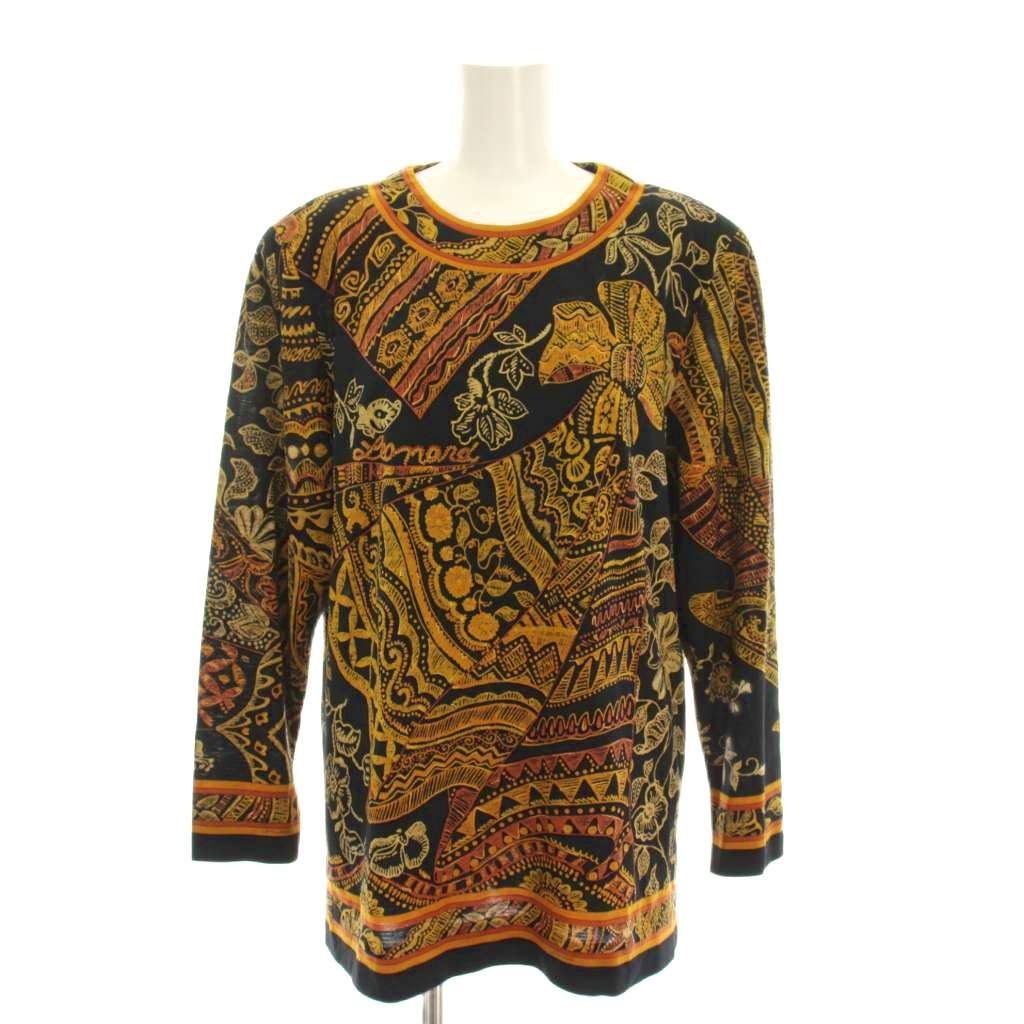 レオナール LEONARD FASHION ブラウス カットソー 総柄 ウール シルク