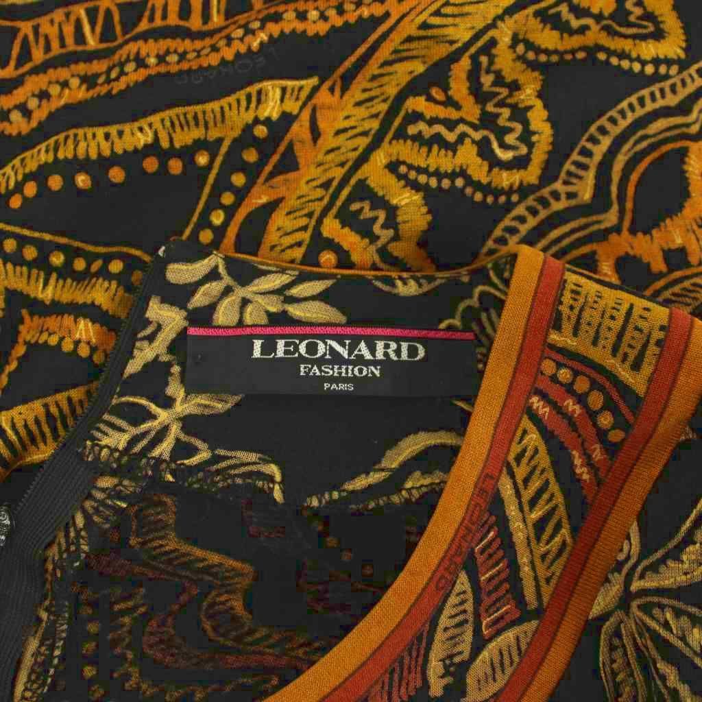 レオナール LEONARD FASHION ブラウス カットソー 総柄 ウール シルク