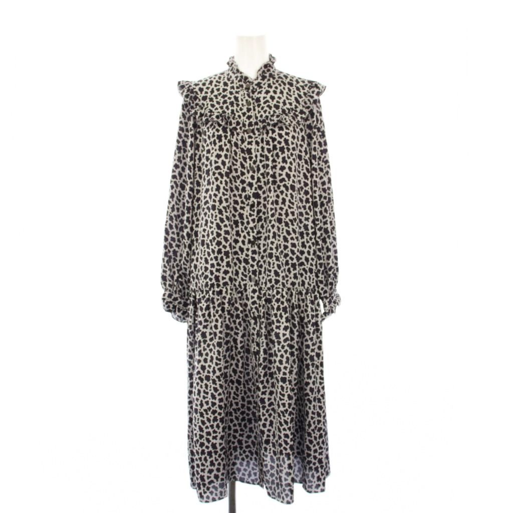 グレースクラス GRACE Class 22AW レオパードフリルシャツワンピース  
