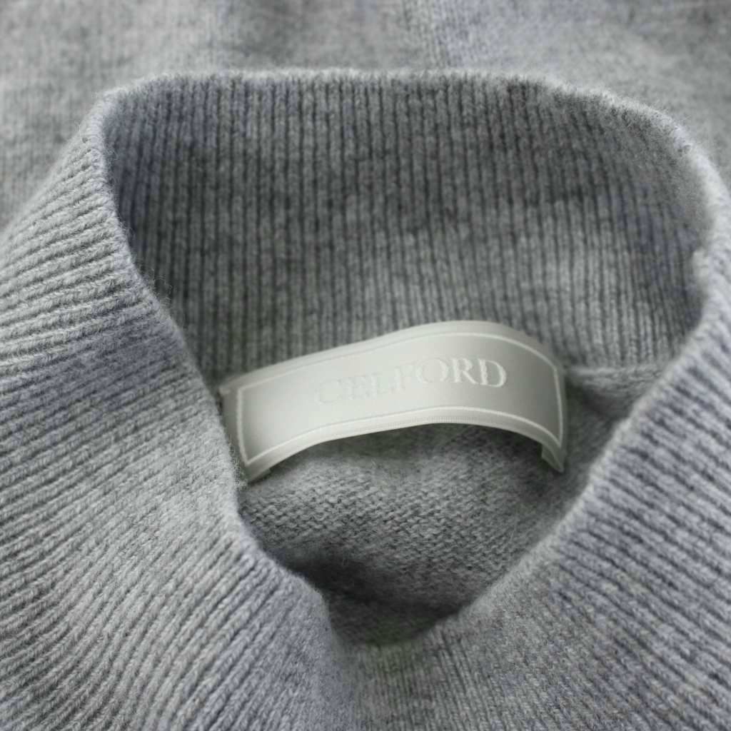 セルフォード CELFORD カシミヤ混肩スリットニットプルオーバー 長袖