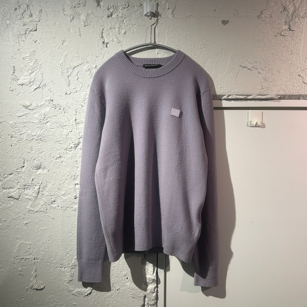 トップス Acne Studios Striped Face Patch Sweater Acne Studios アクネストゥディオズ NALON FACE Patch Sweater
