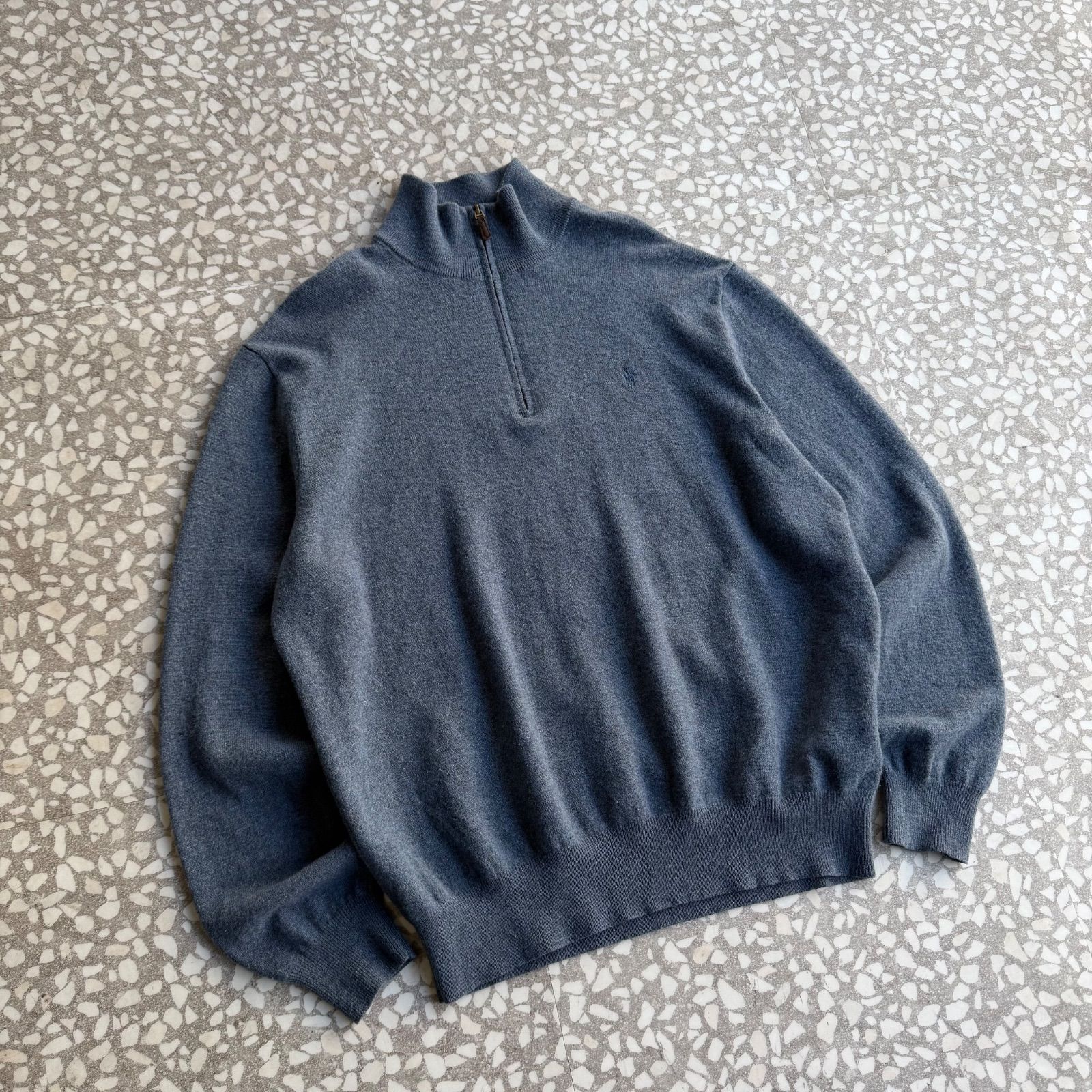POLO RALPH LAUREN / half zip wool knit ラルフローレン ハーフジップ