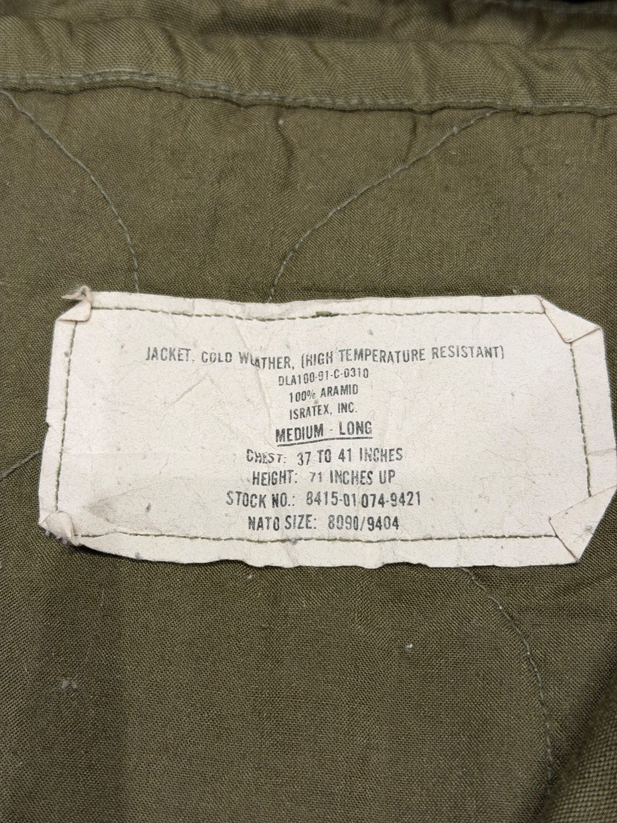 91年製　米軍実物　CVC タンカースジャケット　U.S. ARMY 70's】米軍実物 U.S.ARMY CVC タンカースジャケット M ミリタリー