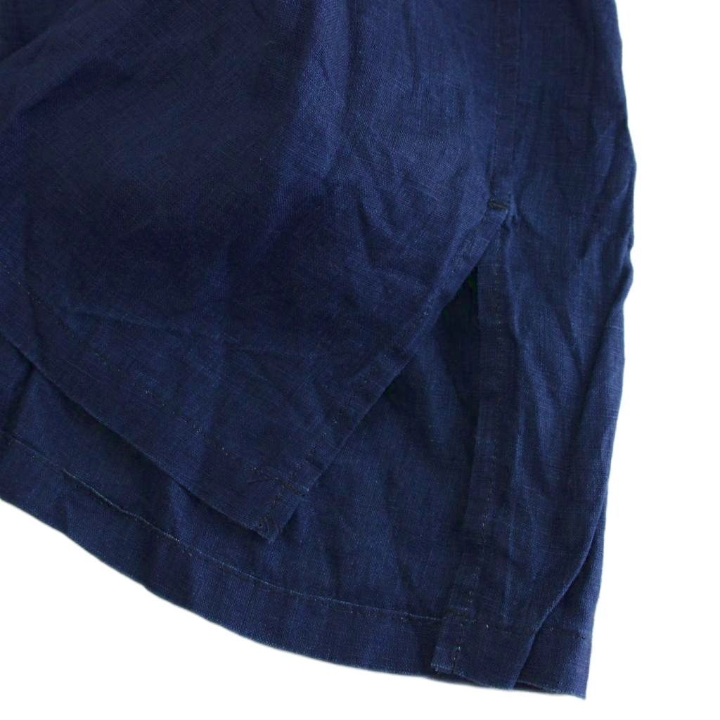 ヨウジヤマモト　ロングワンピース　ネイビー　Ⅰ ワイズ Y's ヨウジヤマモト ワンピース ロング リネン 長袖 1 紺