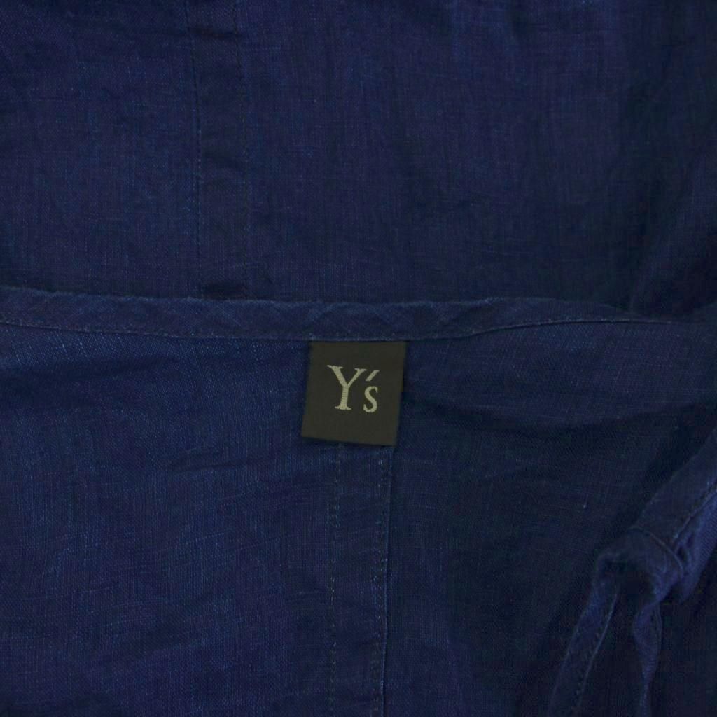ワイズ Y's ヨウジヤマモト ワンピース ロング リネン 長袖 1 紺